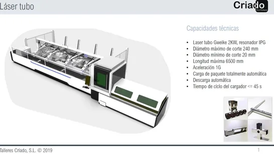 Automatización de la sección de corte con Laser Tubo